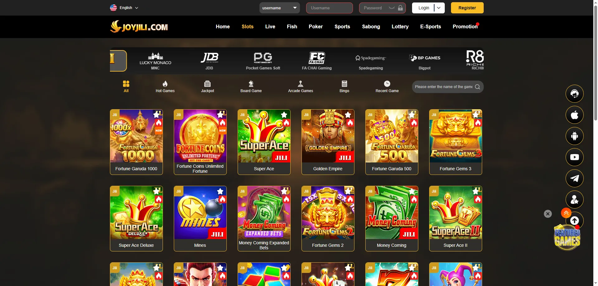 Joyjili slot games — top titles from JILI and PG Soft